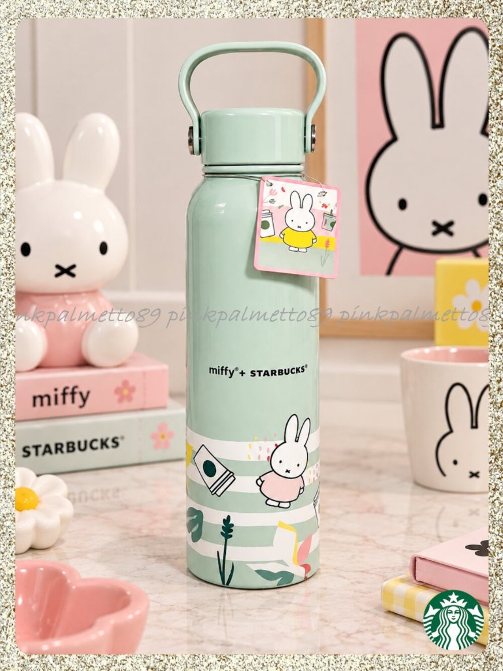 ✨🐇 NWT 2026 Miffy x Starbucks SS 27oz Water Bottle Tumbler w/ Handle